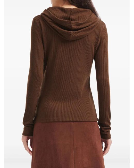 B+ AB Brown Buttoned Hoodie