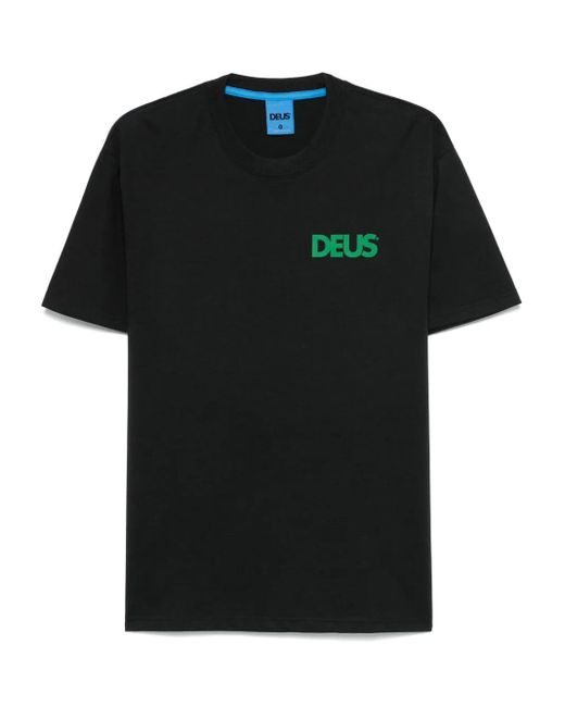 Deus Ex Machina Black Sao Paulo Surf Address T-Shirt for men
