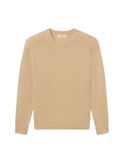 FRAME Natural Crew-Neck Dropped-Shoulder Sweater for men