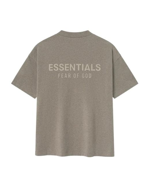 Fear Of God Gray Logo-Print T-Shirt for men