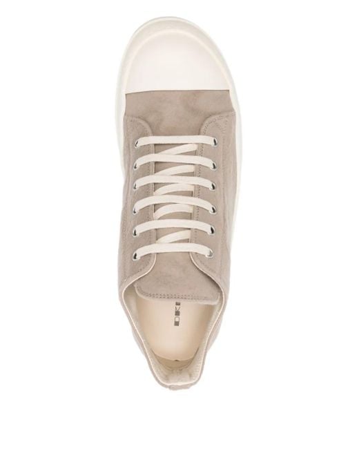 Rick Owens Natural Lace-Up Sneakers for men