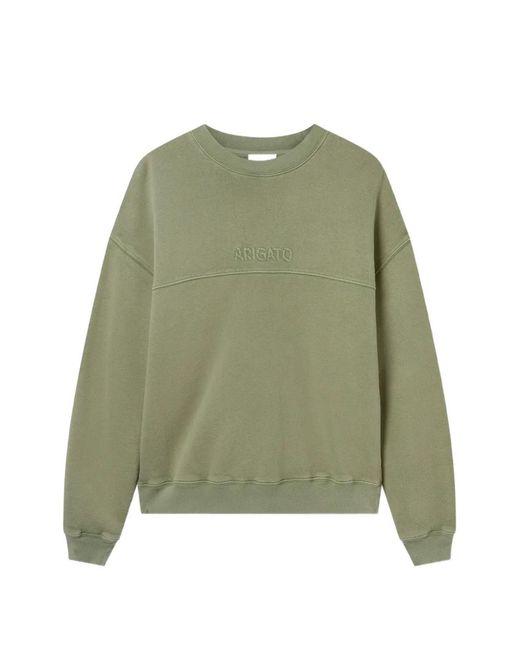 Axel Arigato Green Gens Logo-Embroidered Washed Sweater for men