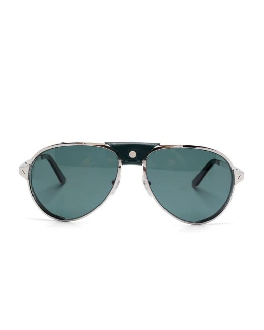 Cartier Green Pilot-Frame Sunglasses for men