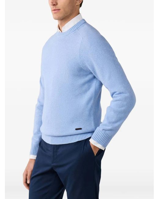 Hackett Blue Pull À Col Rond for men