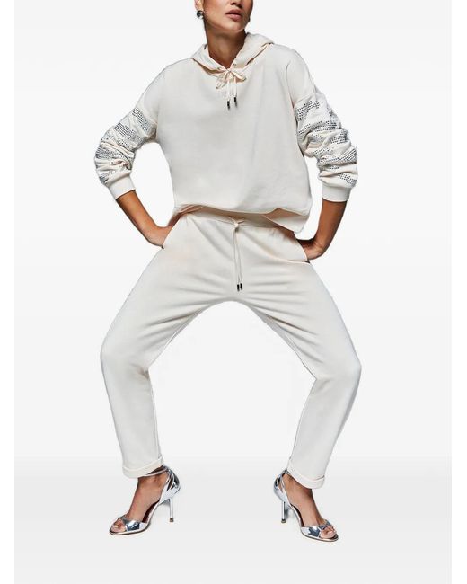 Liu Jo White Elasticated Drawstring Trousers