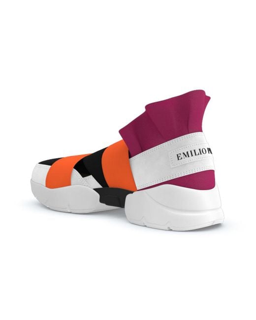 Emilio Pucci Leather City Up Slip on Sneakers Lyst Emilio Pucci Leather City Up Slip on Sneakers Lyst