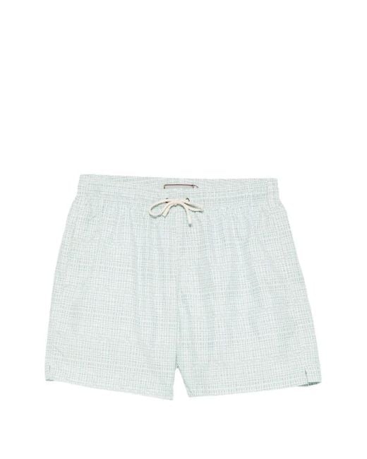 Bañador Estampado Canali de hombre de color White