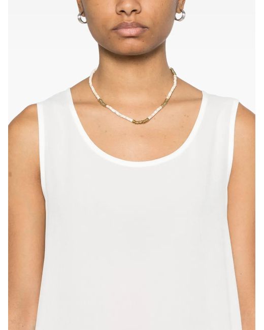 Kaos クレープ タンクトップ White