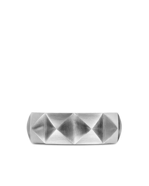 David Yurman Gray Pyramid Band Ring (8Mm) for men