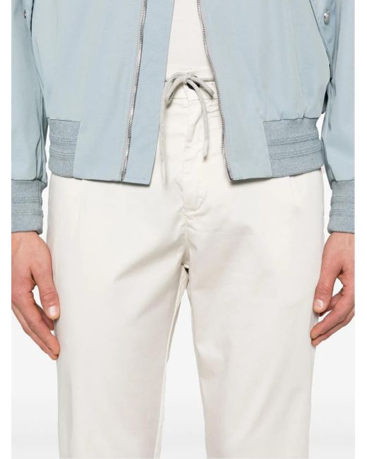 Eleventy White Drawstring Trousers for men