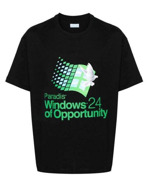 T-shirt Windows Hologram di 3.PARADIS in Black da Uomo