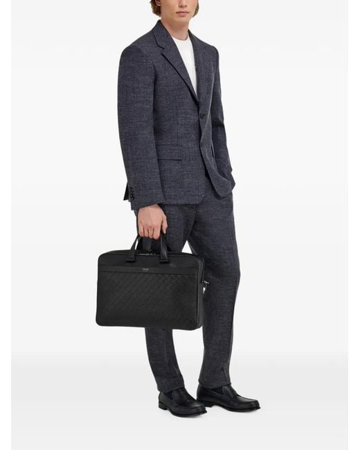 Ferragamo Black Monogram Briefcase for men