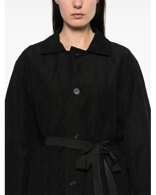 Sofie D'Hoore Black Linen-blend Shirt Jacket