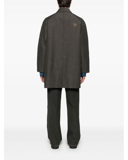 Undercover Gray Decorative-Stitching Coat for men