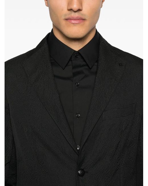 Tagliatore Black Single-Breasted Blazer for men