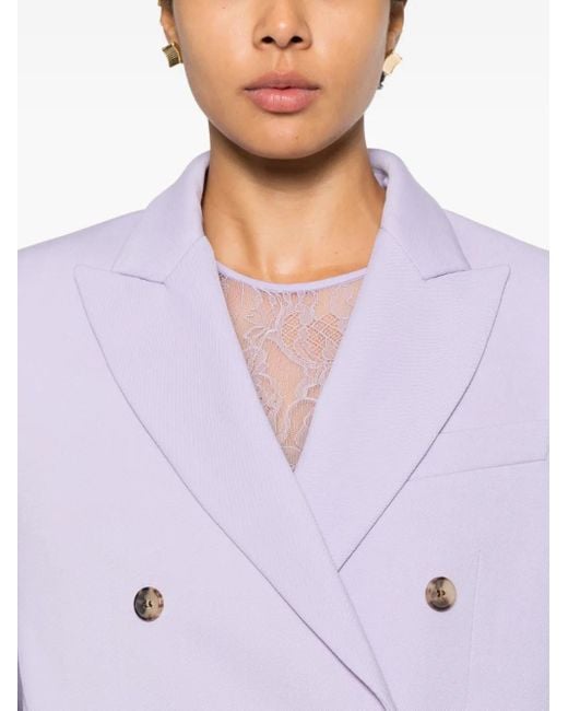 Wardrobe NYC Purple Double-Breasted Blazer