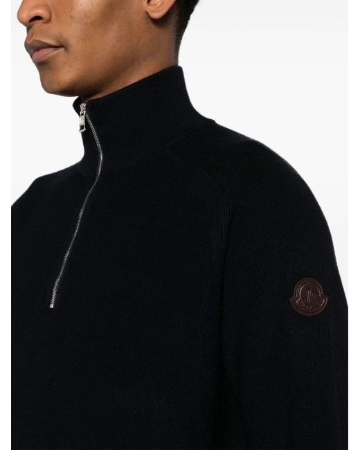 Moncler Pullover mit Reißverschluss in Black für Herren
