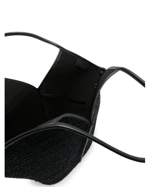 Hereu Black Calella Raffia Basket Tote Bag Bags