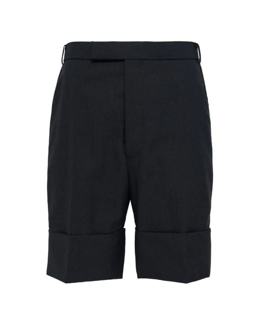 Thom Browne Blue Low-Rise Shorts for men