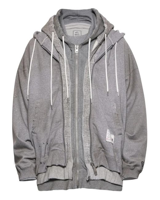 Maison Mihara Yasuhiro Gray Triple-Layered Hoodie for men