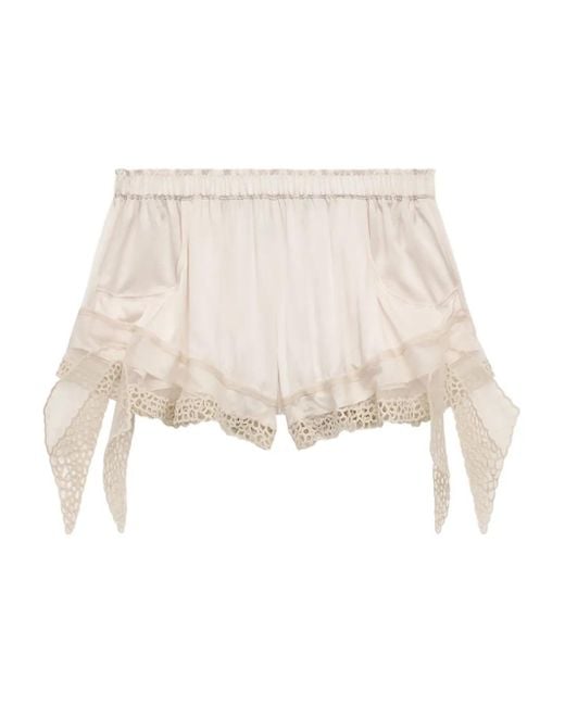 Isabel Marant Ildana レーストリム ショートパンツ Natural