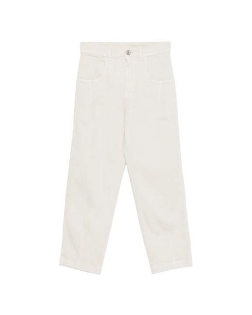 Eleventy White Jean À Coupe Fuselée
