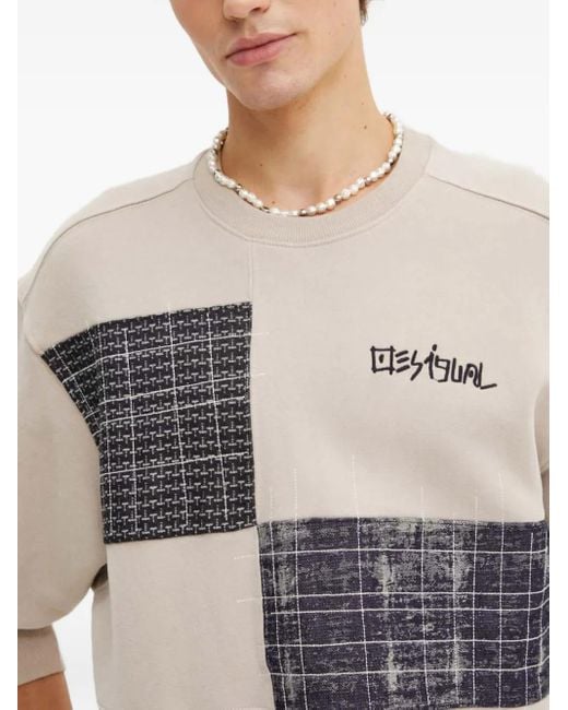 Felpa Patchwork di Desigual in Gray da Uomo