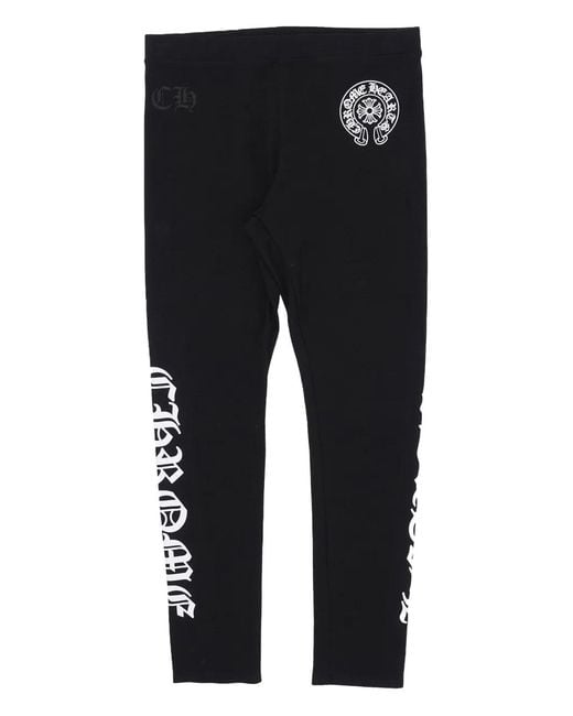 Chrome Hearts Black Print-Detail Horseshoe-Motif Leggings