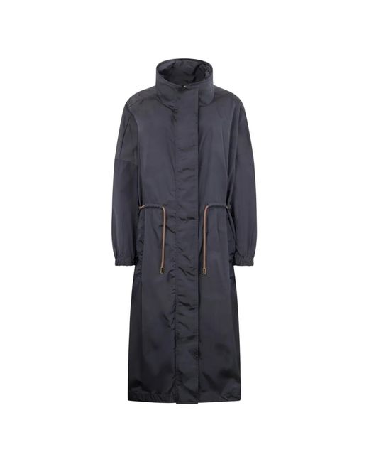 Moorer Blue Madalyn Drawstring Parka