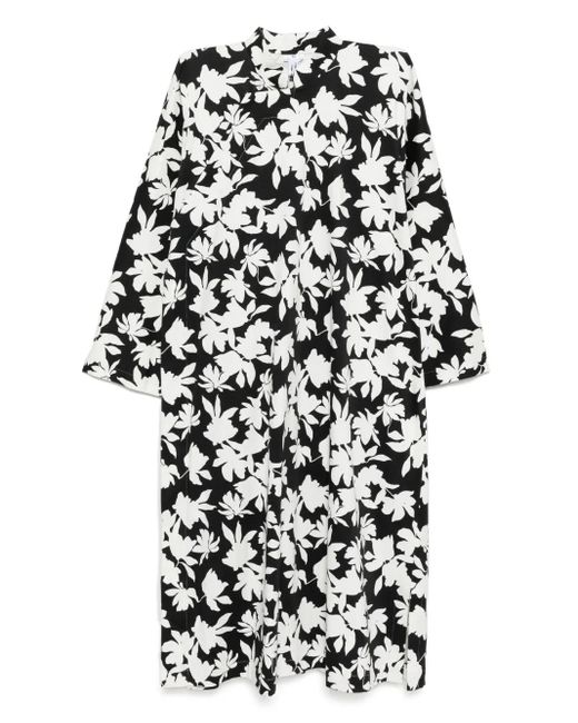 Comme des Garçons White Kleid Mit Blumen-Print