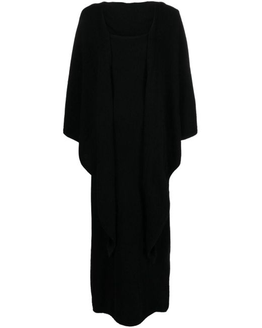 Detachable-shawl cashmere maxi dress di Totême  in Black