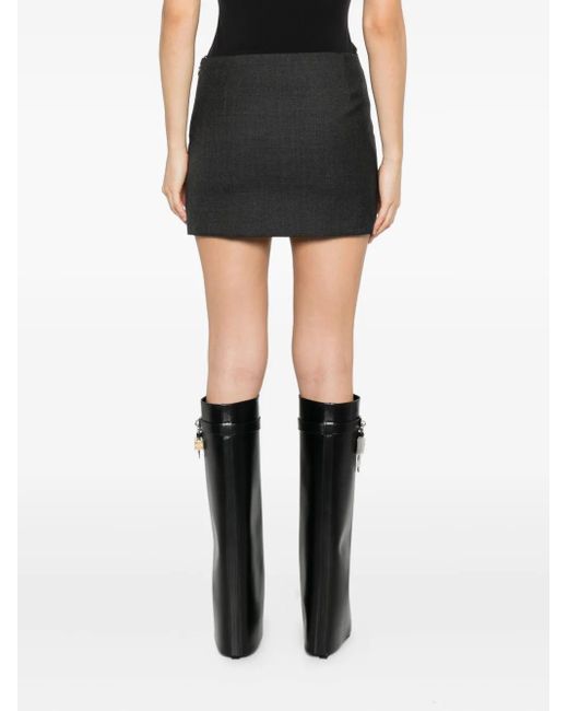 Givenchy Black Wool Mini Skirt