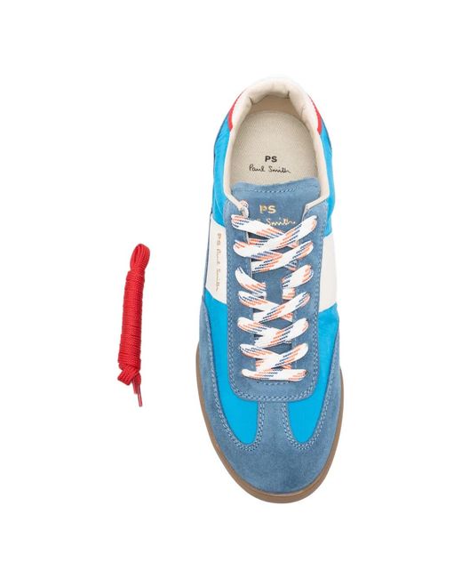 Paul Smith Blue Dover Suede-Panel Sneakers for men