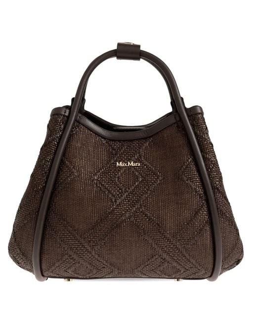 Max Mara Brown Extra Small Marine Mat Bag