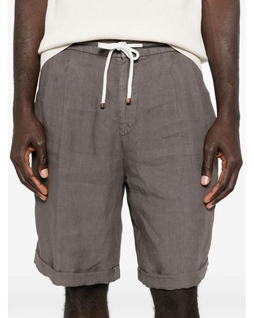 Bermudas Con Cordones Brunello Cucinelli de hombre de color Gray