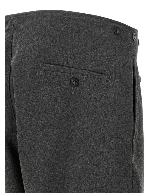 Cellar Door Gray Button Trousers for men