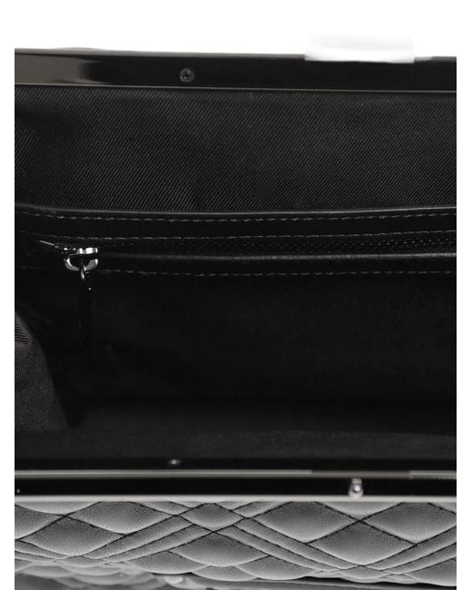 Moschino Black Quilted Logo-Plaque Shoulder Bag