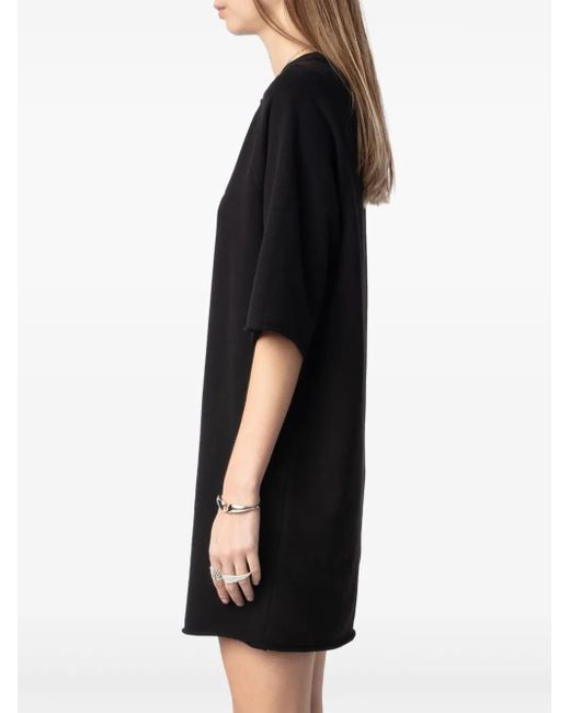 Zadig & Voltaire Grace T-Shirtjurk in het Black