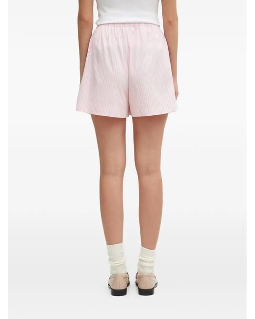 Sporty & Rich Hotel Eden Roc ストライプ ショートパンツ White