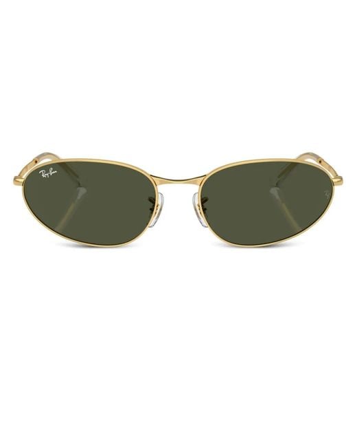 Ray-Ban Green Rb3734 Oval-Frame Sunglasses