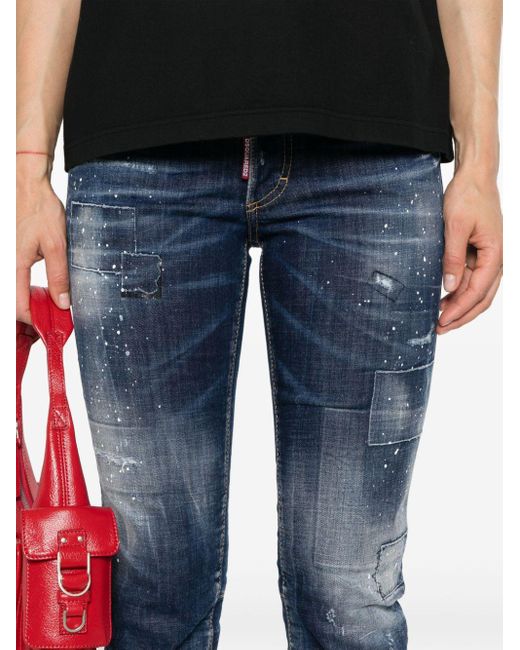 DSquared² Capri Cropped Jeans in het Blue