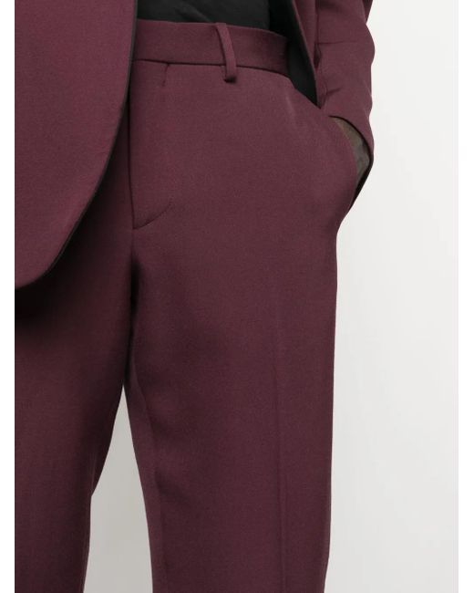 Moschino Purple Tailored Virgin-Wool Trousers for men
