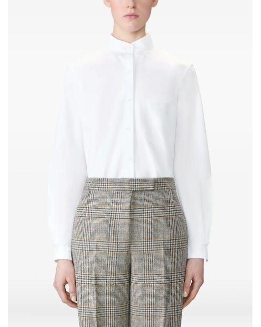Thom Browne White Swarovski-Crystal Oxford Shirt