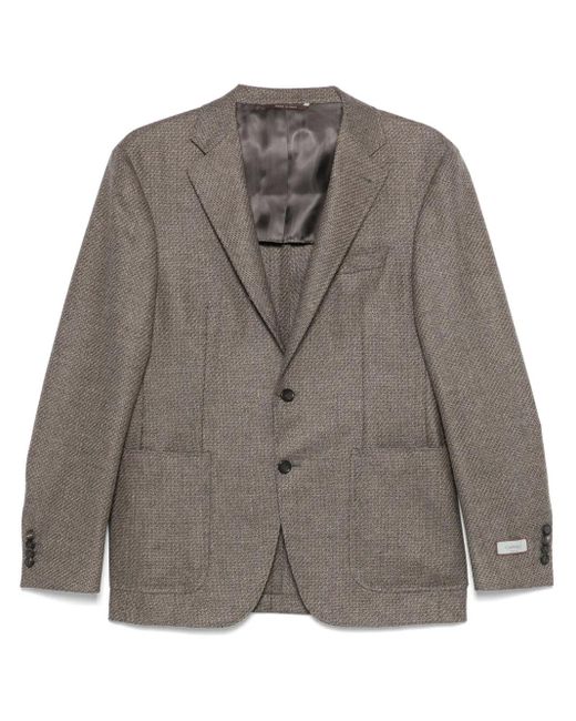 Canali Brown Single-Breasted Blazer for men