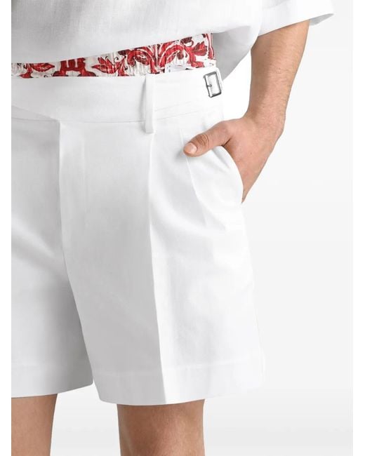 Dolce & Gabbana White Cotton Bermuda Shorts for men