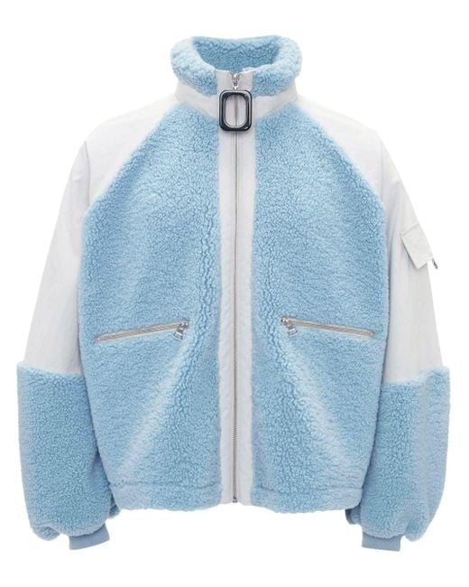 J.W. Anderson Blue Colour-block Fleece Jacket for men