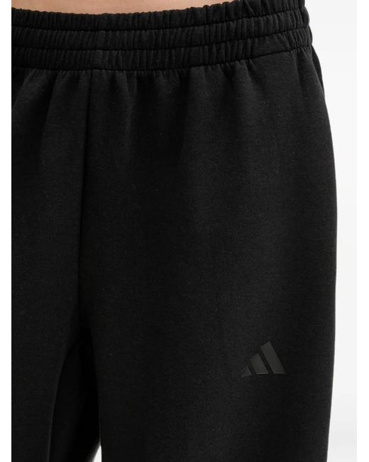 Adidas Black Soft Lux Wide-Leg Track Pants