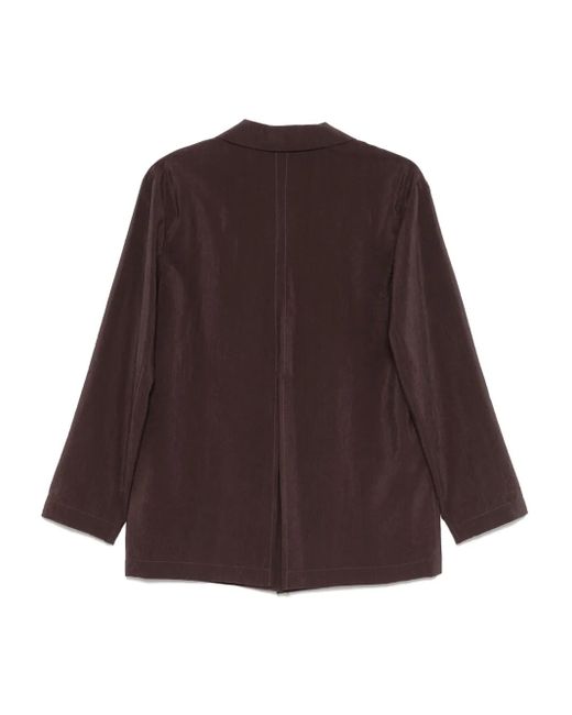 Alysi Brown Front-Button Blazer