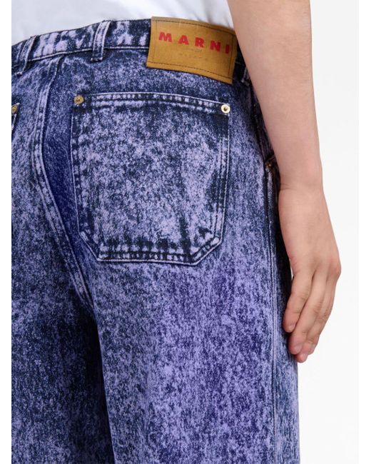 Marni Gerade Jeans mit Stone-Wash-Effekt in Blue für Herren