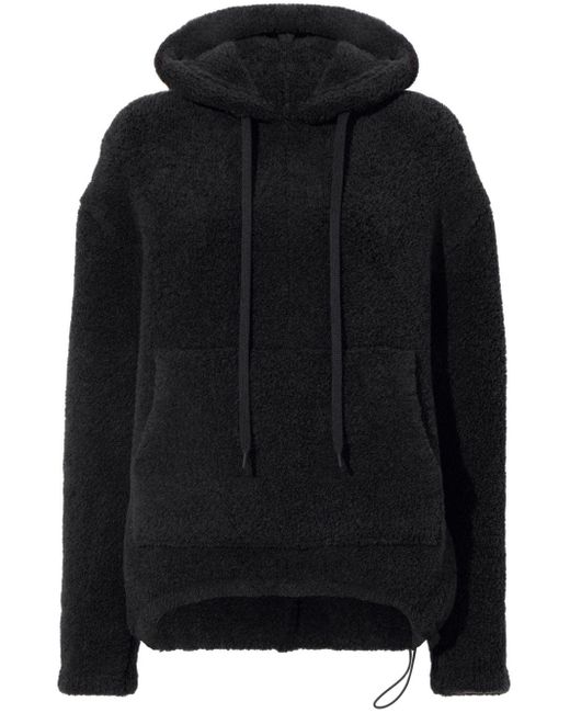 Proenza Schouler Boucl Drawstring Hoodie in Black Lyst UK